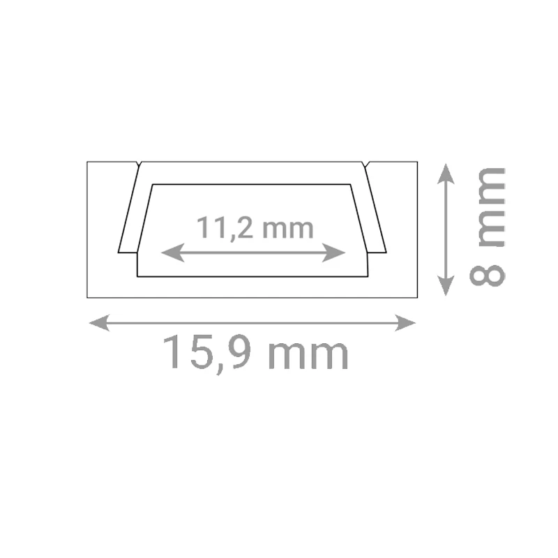 dimenzije alu profil za led traku 2m