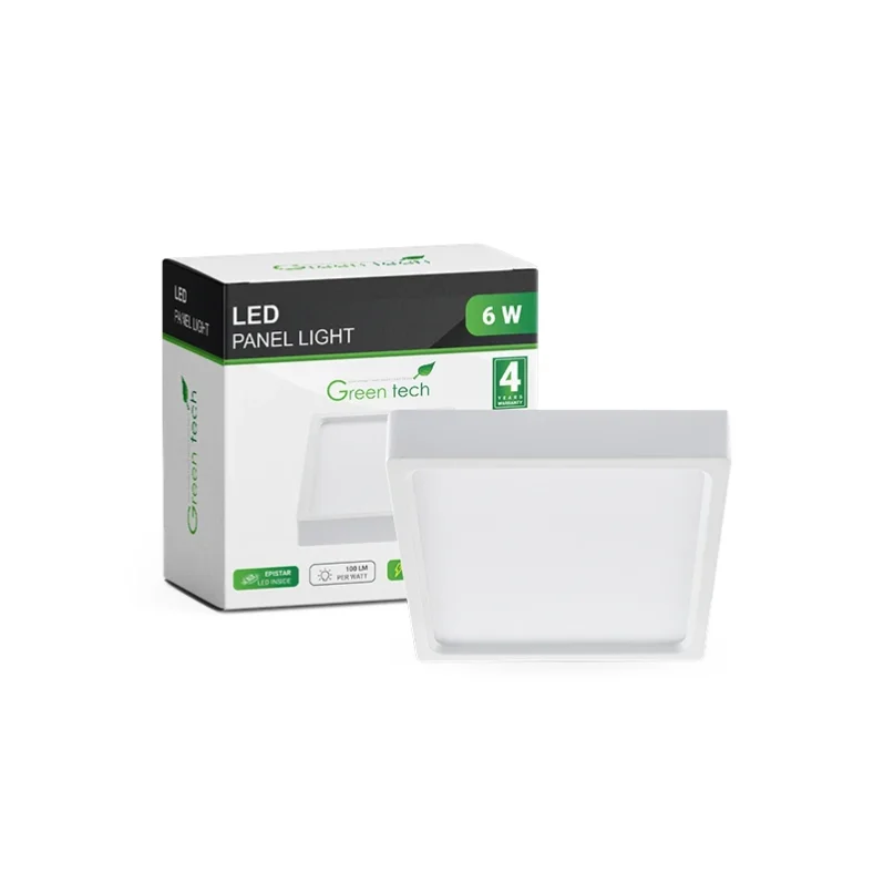 led panel nadgradni 6w 6000k kvadratni