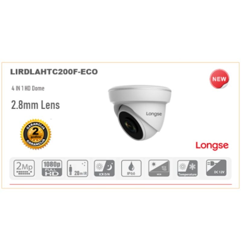 AHD DOME 2MPx 2.8mm - Slika 2