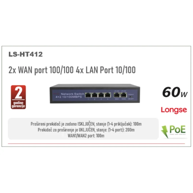 poe switch LS-HT412