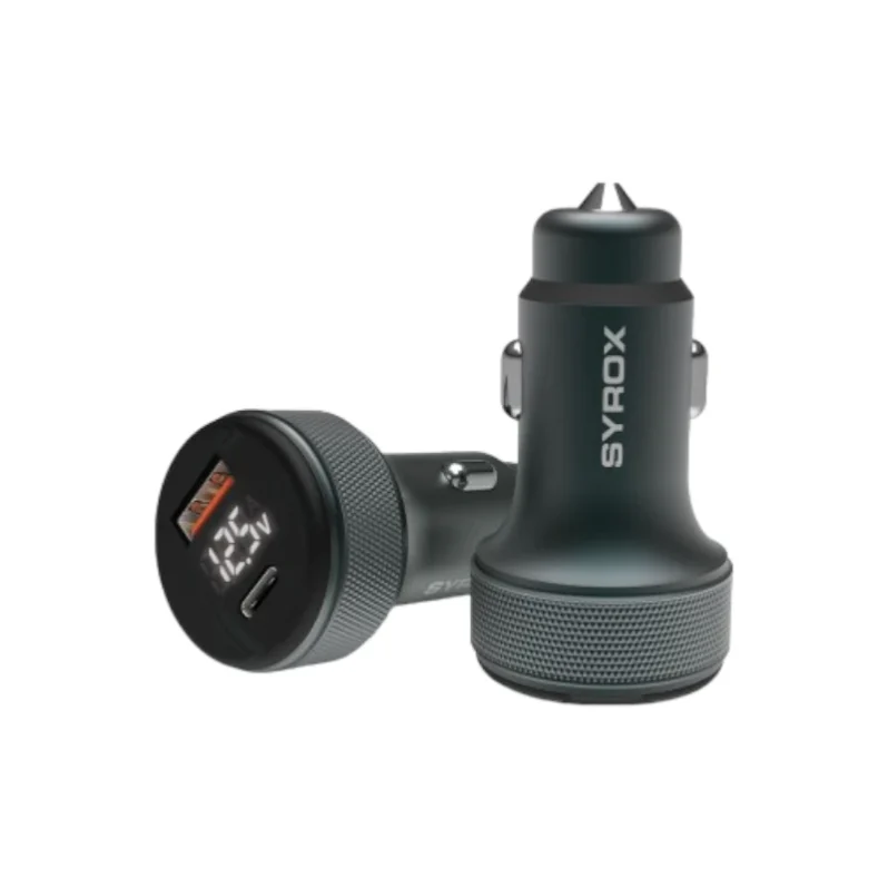 Auto punjač 30w brzi usb c i PD sa displejom